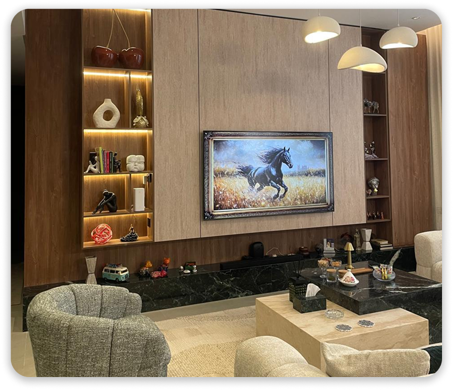 مكتب تليفزيون تنفيذ فواصل جود للديكور الداخلي في الرياض